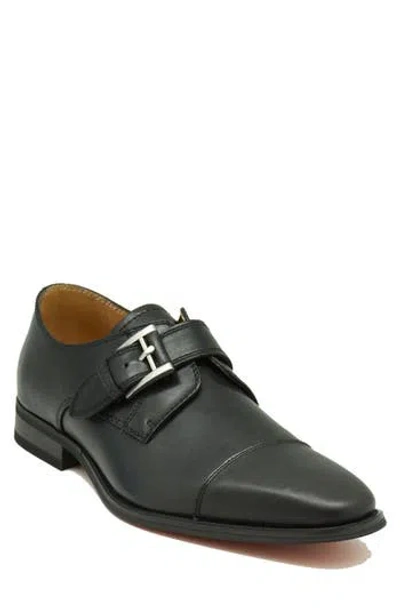La Milano Willem Cap Toe Monk Strap Loafer In Black