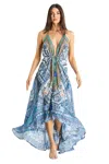 La Moda Clothing Alquimia Halter Maxi Dress In Multi