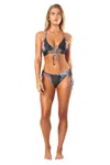 La Moda Clothing Women's Lace Up Bikini Set In Multi