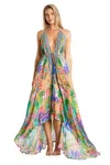 La Moda Clothing Barcelona Halter Maxi Dress In Multi