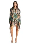 La Moda Clothing Blas Short Overshirt In Multi