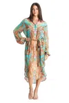 La Moda Clothing Boho Art Relaxed Overshirt In Multi