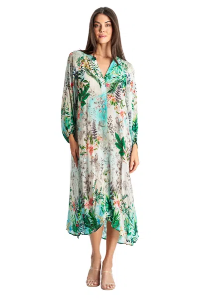 La Moda Clothing Eliza Button Down Shirt Dress In Multi
