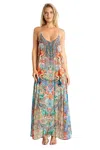 La Moda Clothing Estelle T-back Maxi Dress In Multi