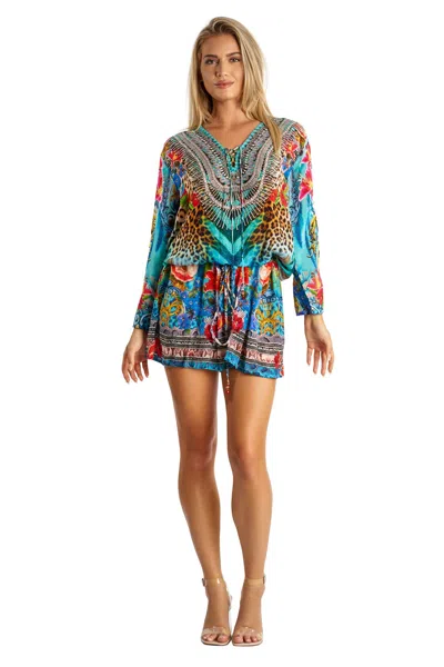La Moda Clothing Estrella Tunic Dress In Multi