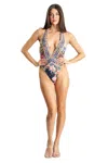 La Moda Clothing Giselle One Piece Swimsuit In Multi