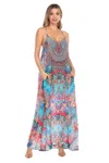 La Moda Clothing Harriet T-back Maxi Dress In Multi