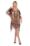 La Moda Clothing Women's Lace Up Swim Cover Up Caftan In Multi