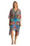 La Moda Clothing Krista Short Kaftan In Multi