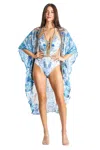 La Moda Clothing Las Olas High-low Kimono In Multi