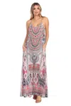 La Moda Clothing Women's Print Maxi Coverup Dress In Multi