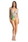 La Moda Clothing Mabel One Piece Swimsuit In Multi