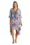 La Moda Clothing Marissa Short Kaftan In Multi
