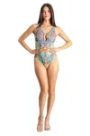 La Moda Clothing Maya One Piece Swimsuit In Multi