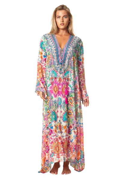 La Moda Clothing Noah Long Tunic Dress In Multi