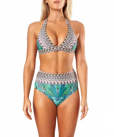 La Moda Clothing Rainforest Bikini In Wild Country In Green