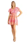 La Moda Clothing Women's Ikat Print Smocked Mini A-line Dress In Multi