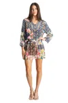 La Moda Clothing Sicilia Tunic Dress In Multi