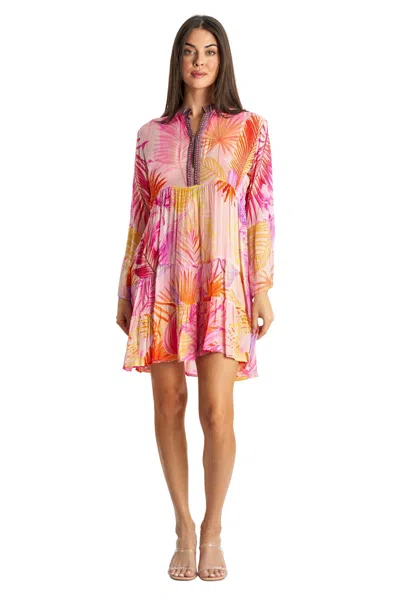 La Moda Clothing The Arni Short Collared Dress In Multi