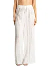 La Moda Clothing Trompe Drawstring Wide Leg Cover Up Pants In Multi