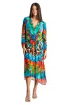 La Moda Clothing Venera Button Down Shirt Dress In Multi