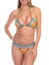 La Moda Clothing Women's 2-piece Macaw Print Bikini Set In Green Multi