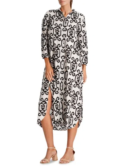 La Moda Clothing Women's Abstract Cover-up Midi-dress