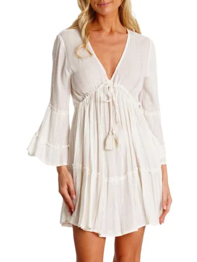 La Moda Clothing Women's Bell-sleeved Cover-up Minidress