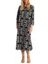 La Moda Clothing Women's Bold Print Cover-up Midi-dress