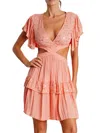 La Moda Clothing Women's Cutout Tiered Cover-up Minidress