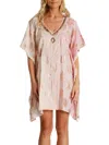 La Moda Clothing Women's Embellished V-neck Metallic Cover-up Minidress