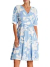 La Moda Clothing Women's Floral Cotton Cover-up Minidress