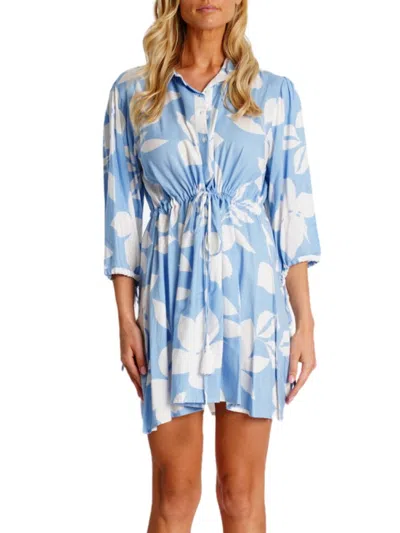 La Moda Clothing Women's Floral Print Cover-up Minidress