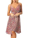 LA MODA CLOTHING WOMEN'S PAISLEY HALTER MINI DRESS