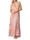 LA MODA CLOTHING WOMEN'S PAISLEY PRINT MAXI DRESS