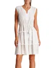 La Moda Clothing Women's Pom-trim Rayon Cover-up Minidress