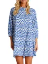 La Moda Clothing Women's Printed Cotton Cover-up Minidress