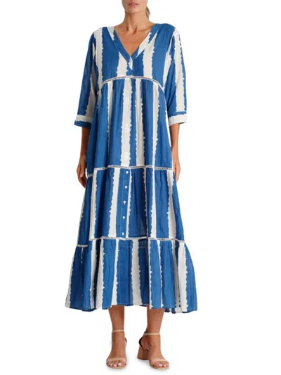 La Moda Clothing Women's Tie-dye Cover-up Maxi Dress