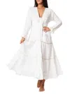 La Moda Clothing Florence Tiered Maxi Cover Up Dress In White