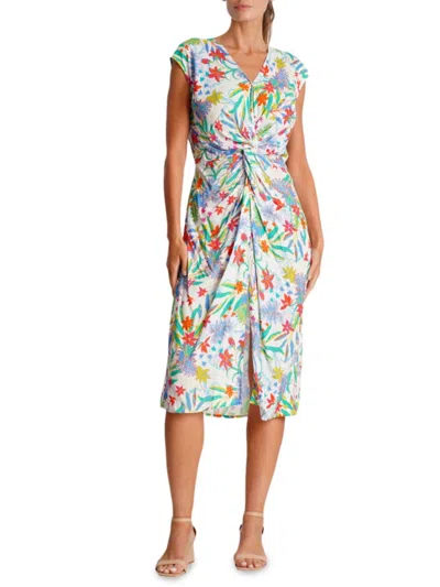 La Moda Clothing Women's Tropical Cover-up Midi-dress