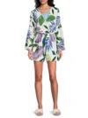 La Moda Clothing Women's Tropical Cover-up Romper In Multi