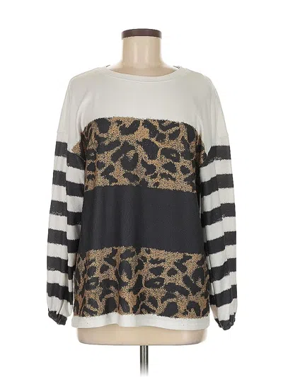 Pre-owned La Mode Collection Long Sleeve Blouse In White