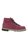 La Mondiale 1946 Woman Ankle Boots Burgundy Size 6 Leather In Burgundy