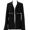 La Musa Women's Black Heart Blazer In Black