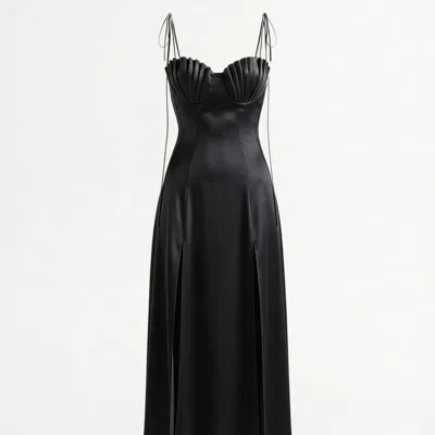 La Musa Women's Black Mermaid Dress