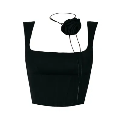 La Musa Women's Black Poker Corset