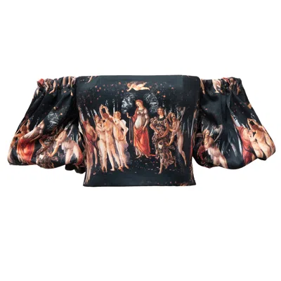 La Musa Women's Gold / Black Primavera Corset In Animal Print