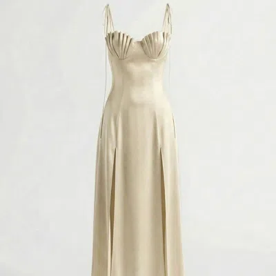 La Musa Women's Neutrals Milk Mermaid Dress In White