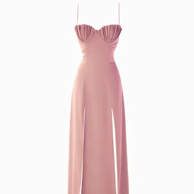 La Musa Women's Pink Rose Mermaid Dress