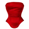 La Musa Women's Red Carmen Corset In Red